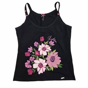 Cami Top Euro Fairycore Embroidered Tank Floral Lolita - Large